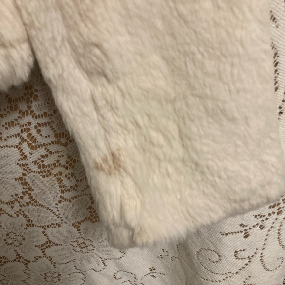 Genuine Rabbit Fur Moto Style Jacket With Leather Trim Small - Picture 10 of 11